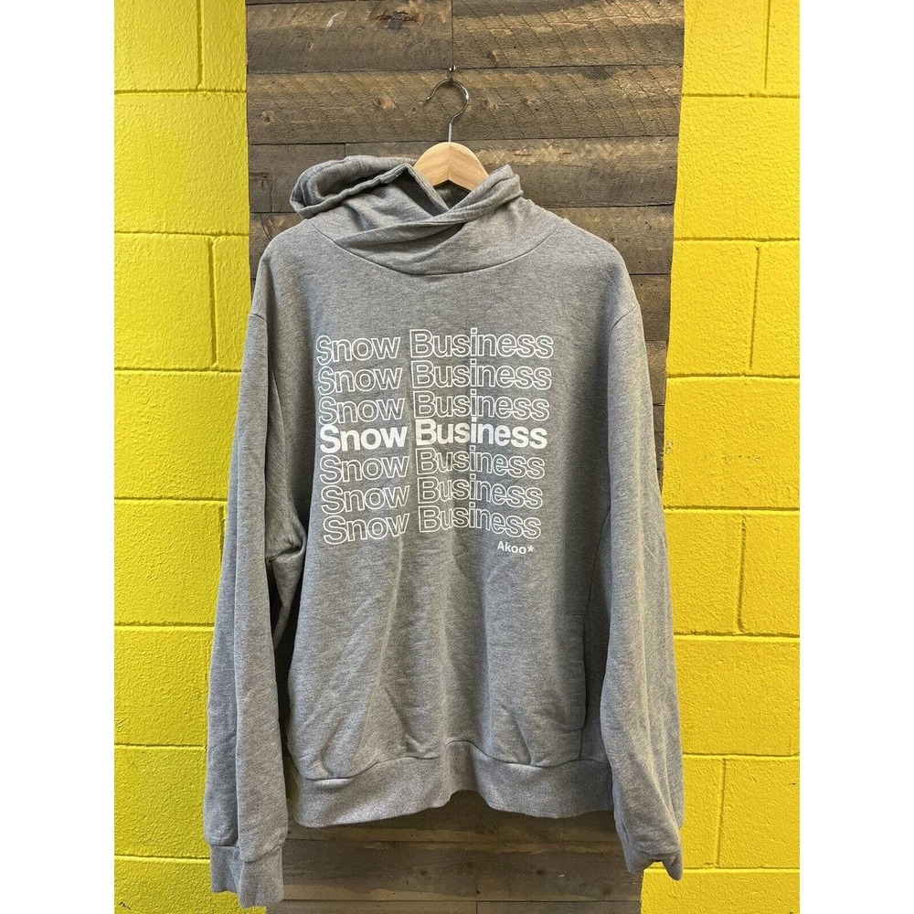 AKOO Snow Business Hoodie Mens Sweatshirt Sweater Gray XXL